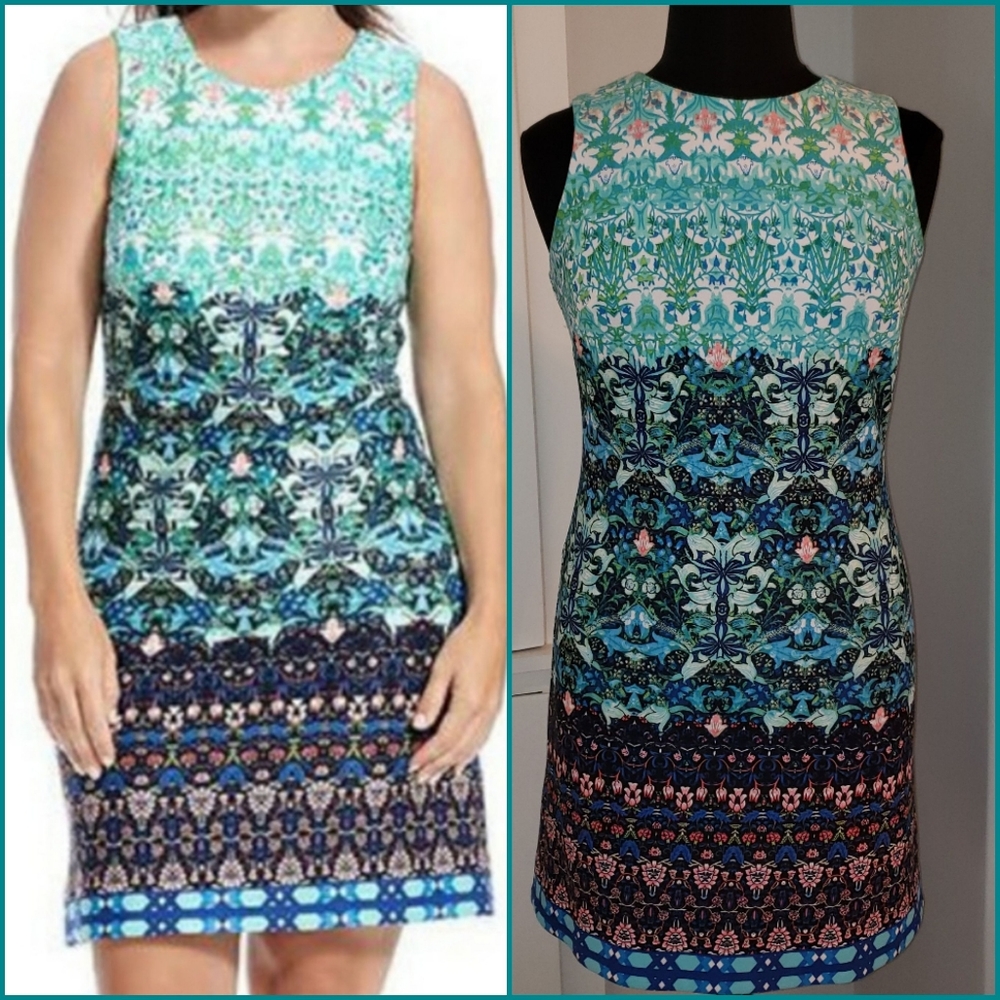 Just...Taylor 14 multicolored sheath dress